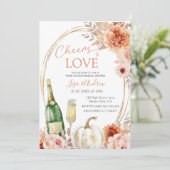 Pumpkin Gefallen an Liebe Elfenbeinküste Brautpart Einladung (Stehend Vorderseite)