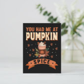 Pumpkin Geice Funny Halloween Pie-Kaffee Latte Postkarte (Stehend Vorderseite)