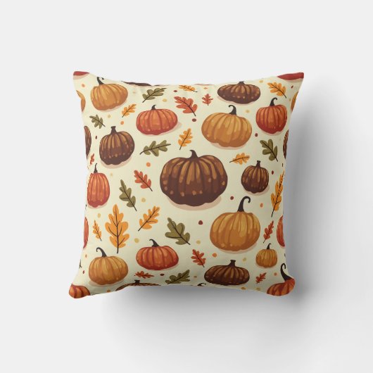 Pumpkin gemusterte Kissen (Rückseite)