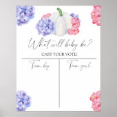 Pumpkin Gender enthüllt Boy oder Girl Chart Poster (Vorne)