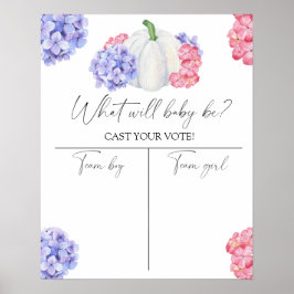 Pumpkin Gender enthüllt Boy oder Girl Chart Poster