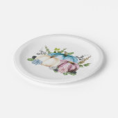 Pumpkin Gender enthüllt Pink Blue Pumpkins Pappteller (Schrägansicht)