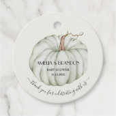 Pumpkin Gender Neutral Baby Dusche Vielen Dank Geschenkanhänger (Vorderseite)