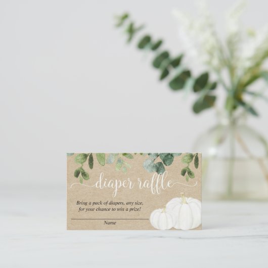 Pumpkin Gender-neutrale Falldiaper-Gewinnkarten Begleitkarte (Stehend Vorderseite)