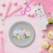 Pumpkin Gender offenbart rosa blauen Herbst Pappteller (Party)