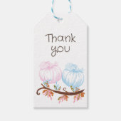 Pumpkin Gender Reveal Danke Geschenkanhänger (Vorderseite)