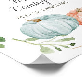 Pumpkin Gender Reveal Vielen Dank für Ihr Kommen Poster (Ecke)