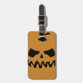 Pumpkin-Gepäckanhänger mit Ledergurt Gepäckanhänger (Vorderseite vertikal)