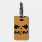 Pumpkin-Gepäckanhänger mit Ledergurt Gepäckanhänger (Rückseite vertikal)