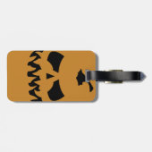 Pumpkin-Gepäckanhänger mit Ledergurt Gepäckanhänger (Rückseite horizontal)