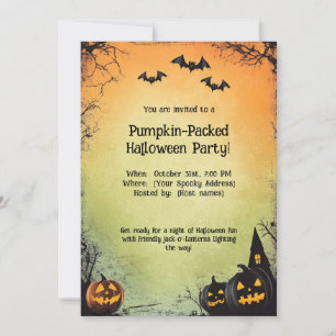 🎃 Pumpkin-gepacktes Halloween-Party Einladung