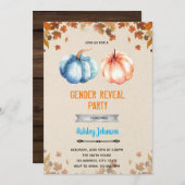 Pumpkin Geschlecht Dusche Einladung (Vorne/Hinten)