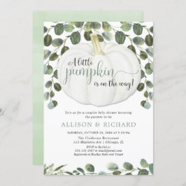 Pumpkin geschlechtsneutrale Paare Babydusche Einladung