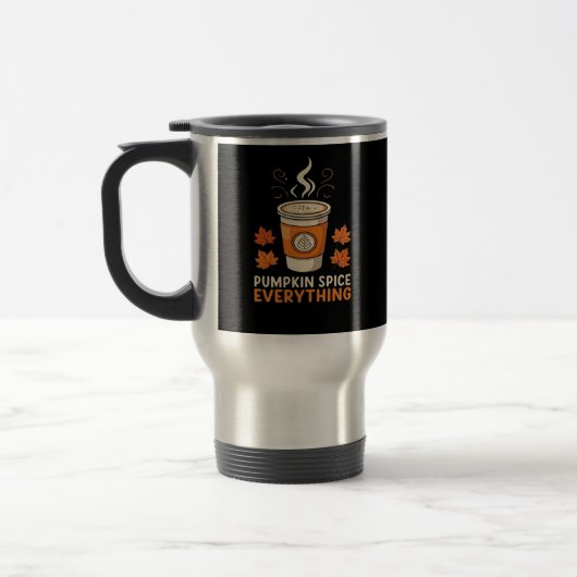 Pumpkin Gewürz Alles Fall Kaffee Lover Grafik Reisebecher (Links)