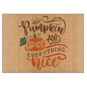 Pumpkin Gewürz Alles Gute Erntedank Geschenk Schneidebrett (Vorderseite)
