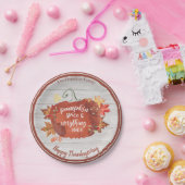 Pumpkin Gewürz & Alles Gute Erntedank Grau Pappteller (Party)