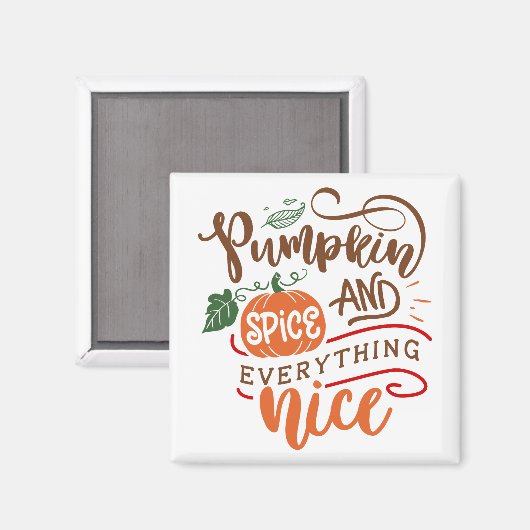 Pumpkin Gewürz & Alles Gute Fall Design Magnet (Vorderseite/Rückseite)