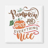 Pumpkin Gewürz & Alles Gute Fall Design Magnet (Vorne)