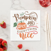 Pumpkin Gewürz & Alles Gute Fall Design Serviette (Beispiel)