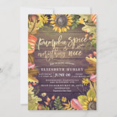 Pumpkin Gewürz & Alles Gute Herbstdusche Einladung (Vorderseite)