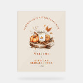 Pumpkin Gewürz & Alles Gute - Herbstfohlen Acrylschild (Vorderseite)