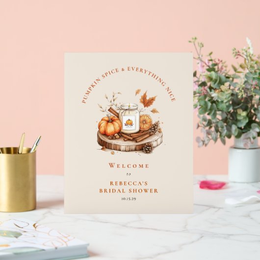 Pumpkin Gewürz & Alles Gute - Herbstfohlen Acrylschild (Hochzeit)