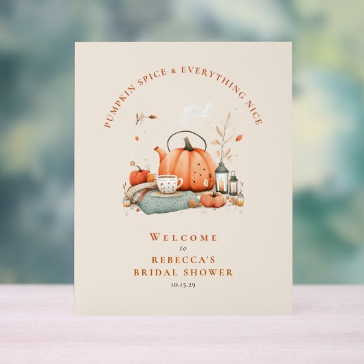 Pumpkin Gewürz & Alles Gute - Herbstfohlen Acrylschild (Neutral)