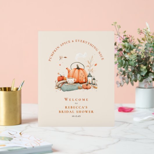 Pumpkin Gewürz & Alles Gute - Herbstfohlen Acrylschild (Hochzeit)