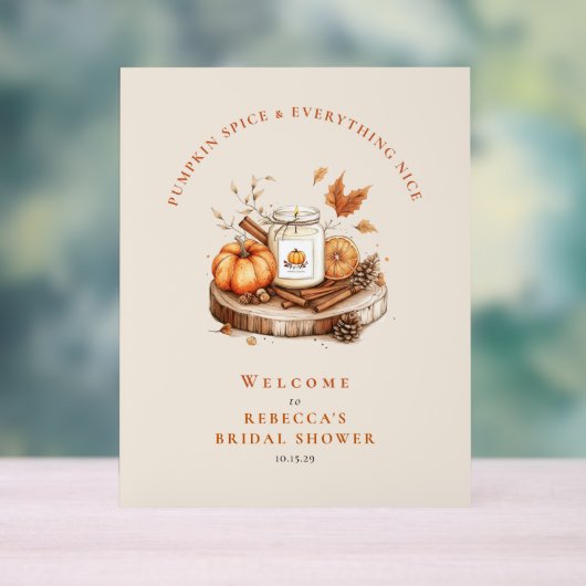 Pumpkin Gewürz & Alles Gute - Herbstfohlen Acrylschild (Neutral)