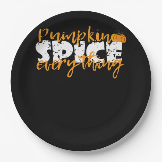 Pumpkin Gewürz Alles Halloween Funny Pappteller (Vorderseite)