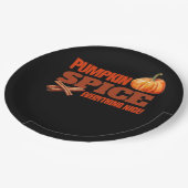 Pumpkin Gewürz Alles klassische Grunddesign Pappteller (Schrägansicht)