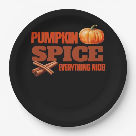 Pumpkin Gewürz Alles klassische Grunddesign Pappteller (Vorderseite)
