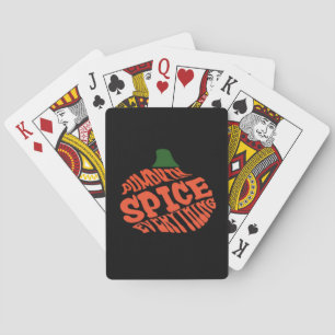 Pumpkin Gewürz Alles Klassische Herbstmotto Spielkarten