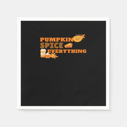 Pumpkin Gewürz Alles klassische Slogan Angebot Serviette (Vorderseite)