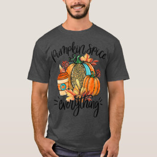Pumpkin Gewürz alles Latte Fall Kaffeemaschine Kos T-Shirt