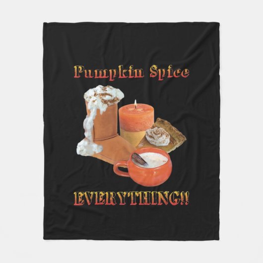 Pumpkin Gewürz Alles lockige Halloween Fleecedecke (Vorderseite)