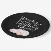 Pumpkin Gewürz Alles lockige Halloween Pappteller (Schrägansicht)