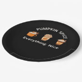 Pumpkin Gewürz Alles Nette Klassik Slogan Funny Pappteller (Schrägansicht)