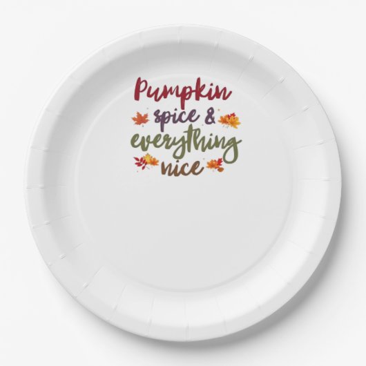 Pumpkin Gewürz & Alles Nette Latte Lover Pappteller (Vorderseite)
