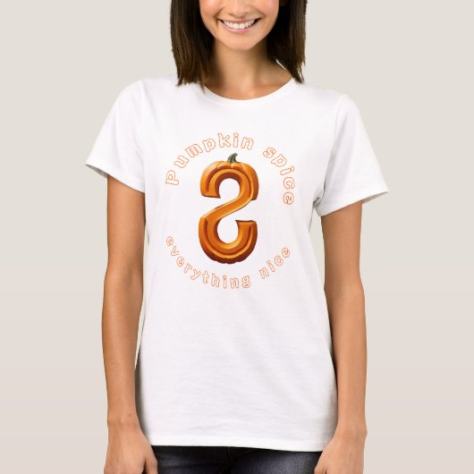Pumpkin Gewürz alles nette Letter S T-Shirt (Vorderseite)