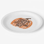 Pumpkin Gewürz & Alles Nette Slogan & Quo Pappteller (Schrägansicht)