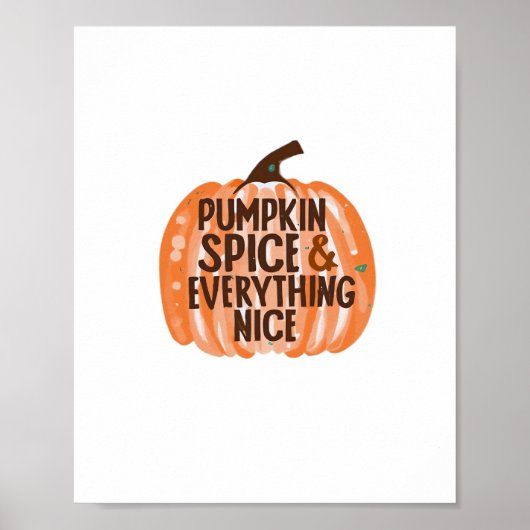 Pumpkin Gewürz & Alles Nette Slogan & Quo Poster (Vorne)