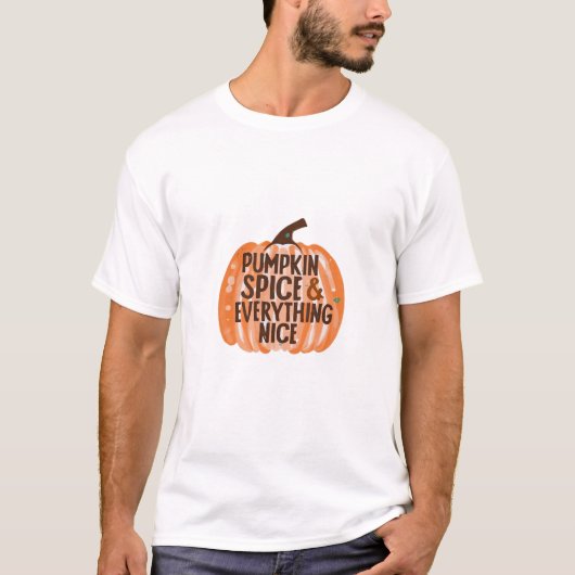 Pumpkin Gewürz & Alles Nette Slogan & Quo T-Shirt (Vorderseite)