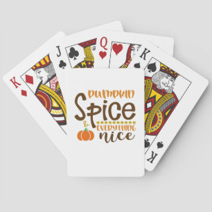Pumpkin Gewürz & Alles Nette Trend Slogan & Quo Spielkarten