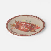 Pumpkin Gewürz & Alles Nizza Erntedank Brown Pappteller (Schrägansicht)