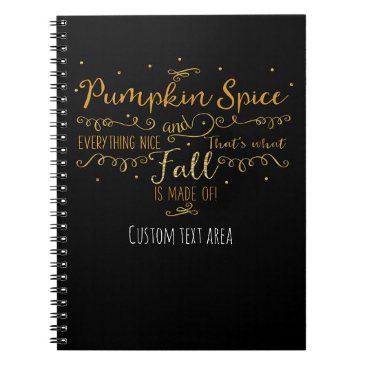 Pumpkin Gewürz & Alles Nizza Fall JEDE FARBE Notizblock (Vorderseite)