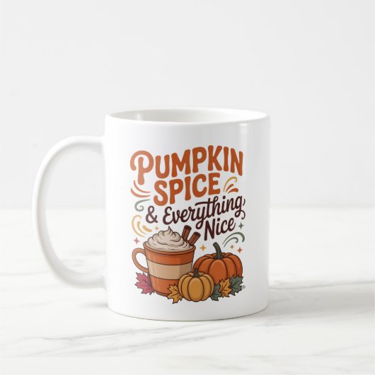 Pumpkin Gewürz & Alles Nizza Fall Kaffeetasse (Links)