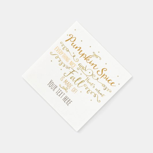 Pumpkin Gewürz & Alles Nizza Fall Party Serviette (Ecke)