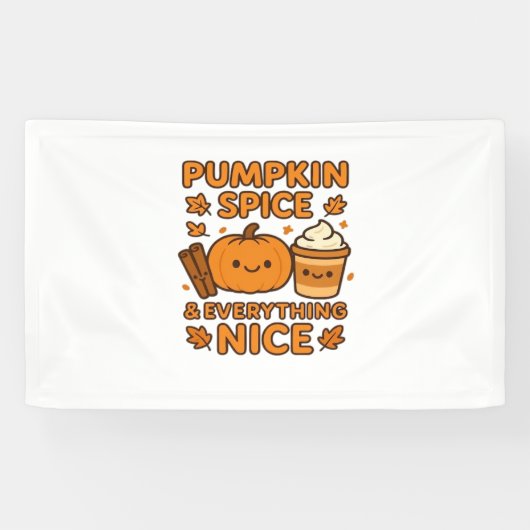 Pumpkin Gewürz & Alles Nizza - Gemütlicher Herbst Banner (Horizontal)