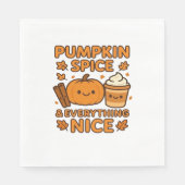 Pumpkin Gewürz & Alles Nizza - Gemütlicher Herbst Serviette (Vorderseite)